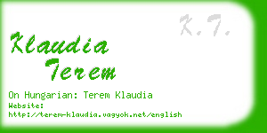 klaudia terem business card